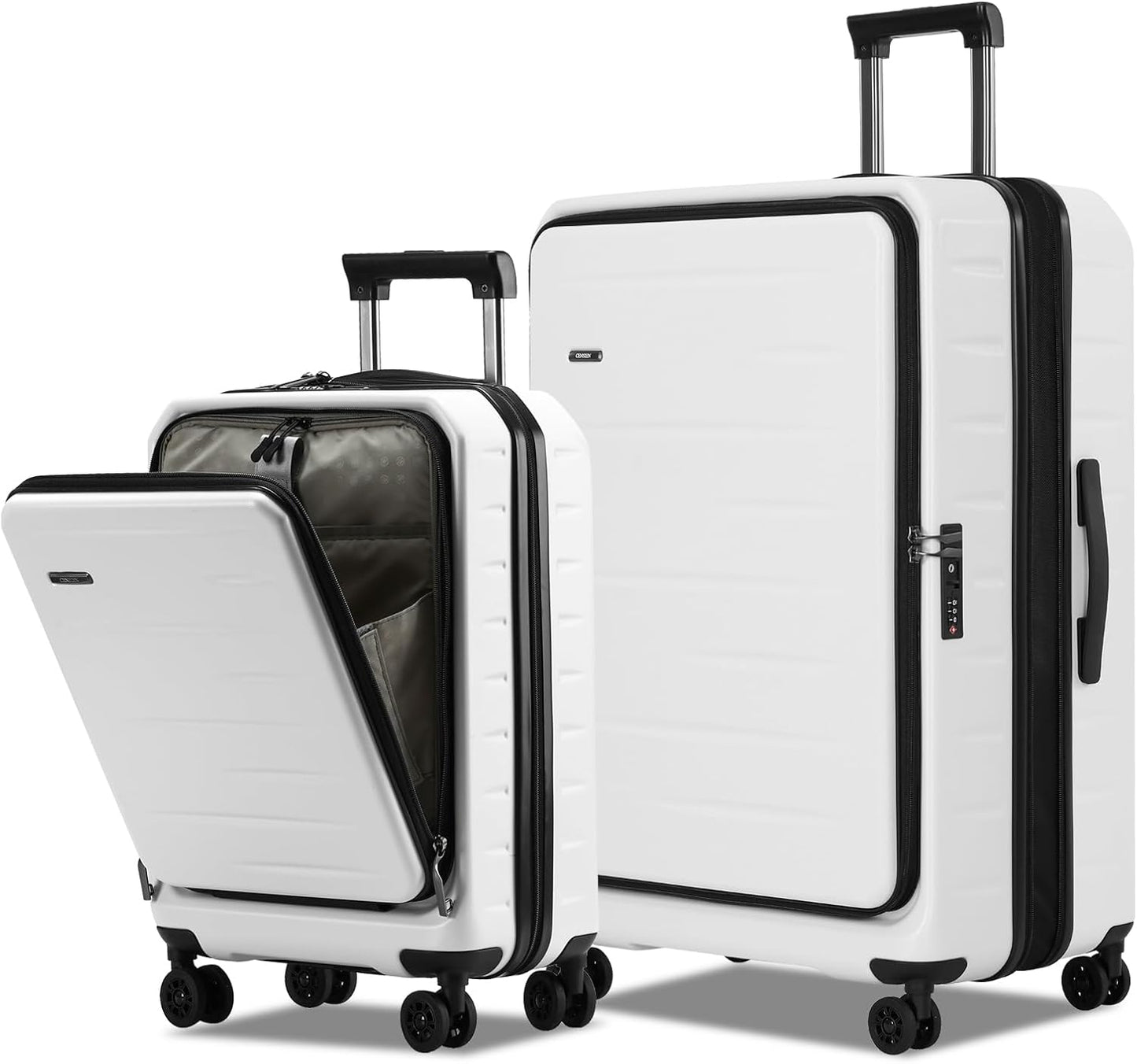 20 Inch Carry On Luggage and Expandable 28 Inch Checked Luggage with Spinner Wheels
