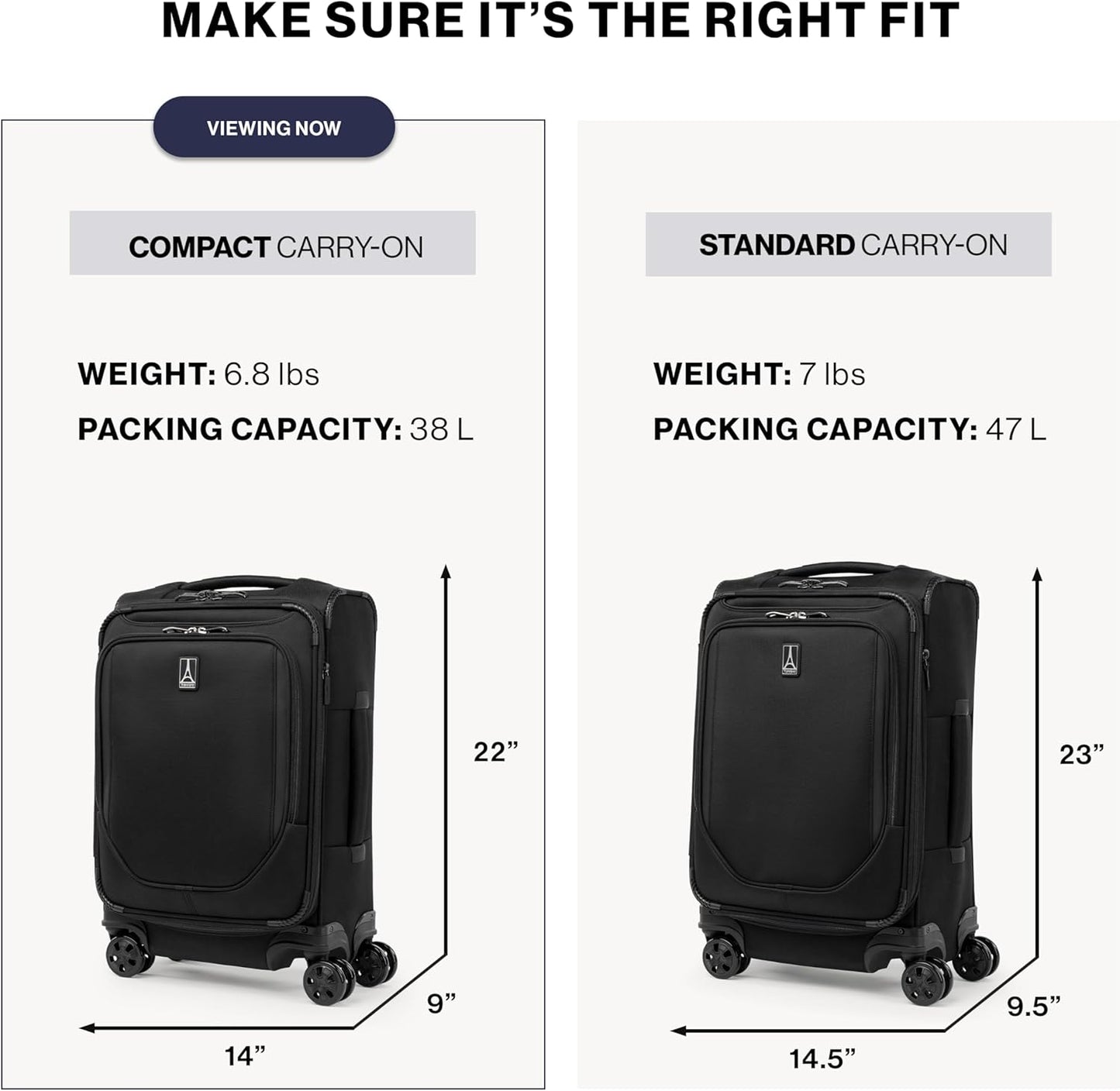 Crew Classic Lightweight Softside Expandable Carry on Luggage