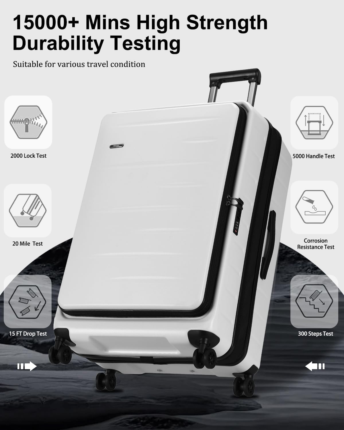 20 Inch Carry On Luggage and Expandable 28 Inch Checked Luggage with Spinner Wheels