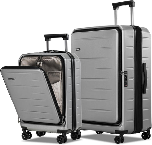 20 Inch Carry On Luggage and Expandable 28 Inch Checked Luggage with Spinner Wheels