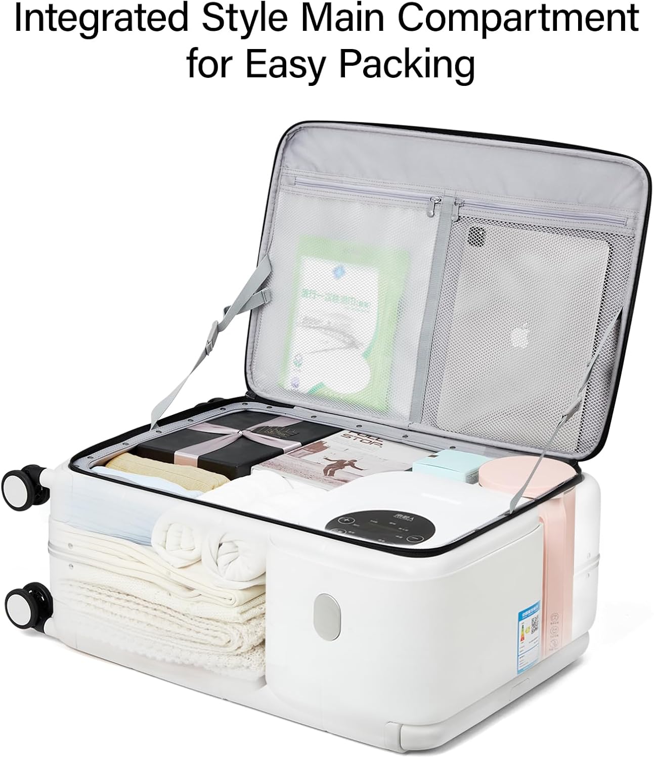 20 Inch Zipperless Aluminum Frame Wide Handle Luggage